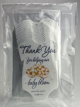 seed paper onesie shapes with planting guide